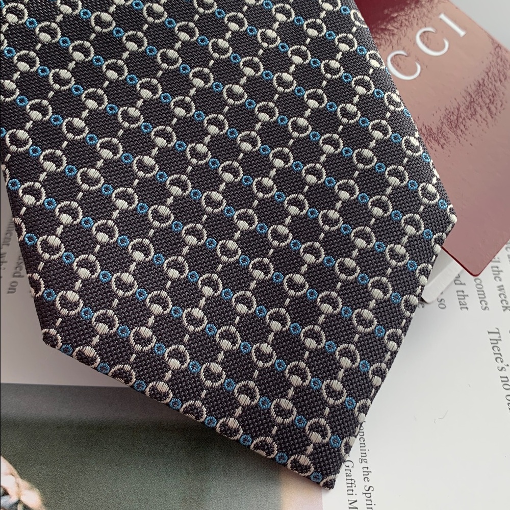🔥🔥🔥 Gucci Horsebit silk jacquard tie NEW AND AUTHENTIC